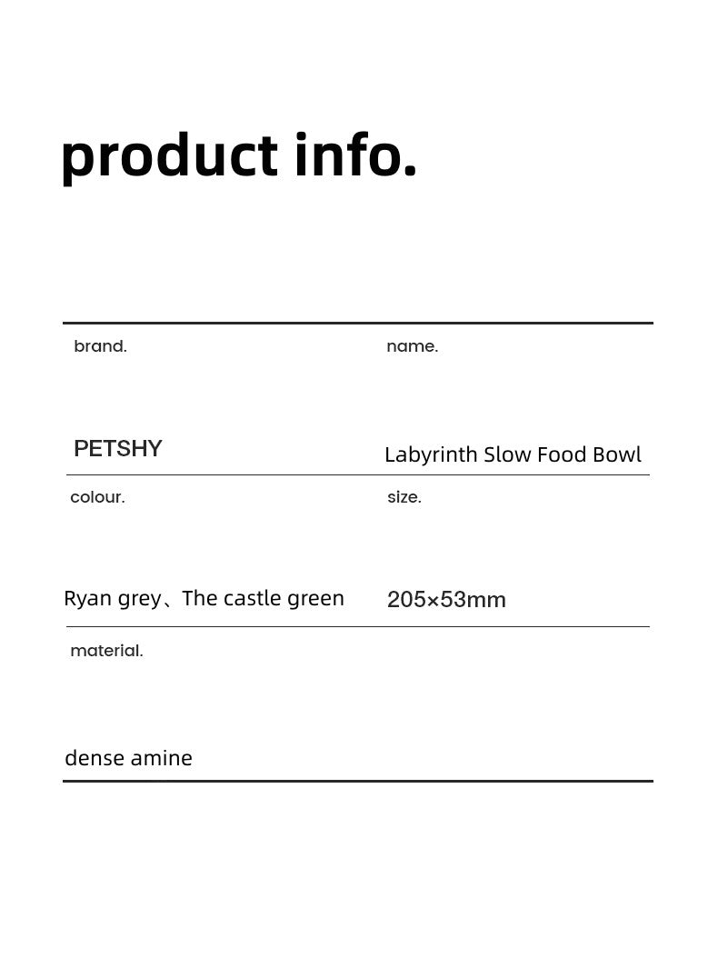 PETSHY Labyrinth Slow Food Bowl