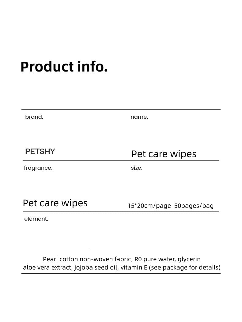 PETSHY Pet Care Wipes