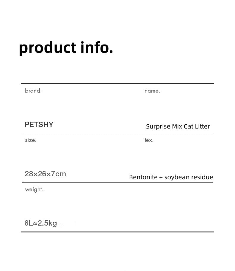 PETSHY Surprise Mix Cat Litter 2.5KG