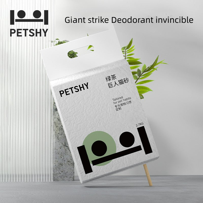 PETSHY Green Tea Giant Cat Litter 2.7KG