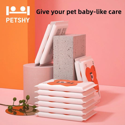 PETSHY Pet Care Wipes Portable Set 10 Bags