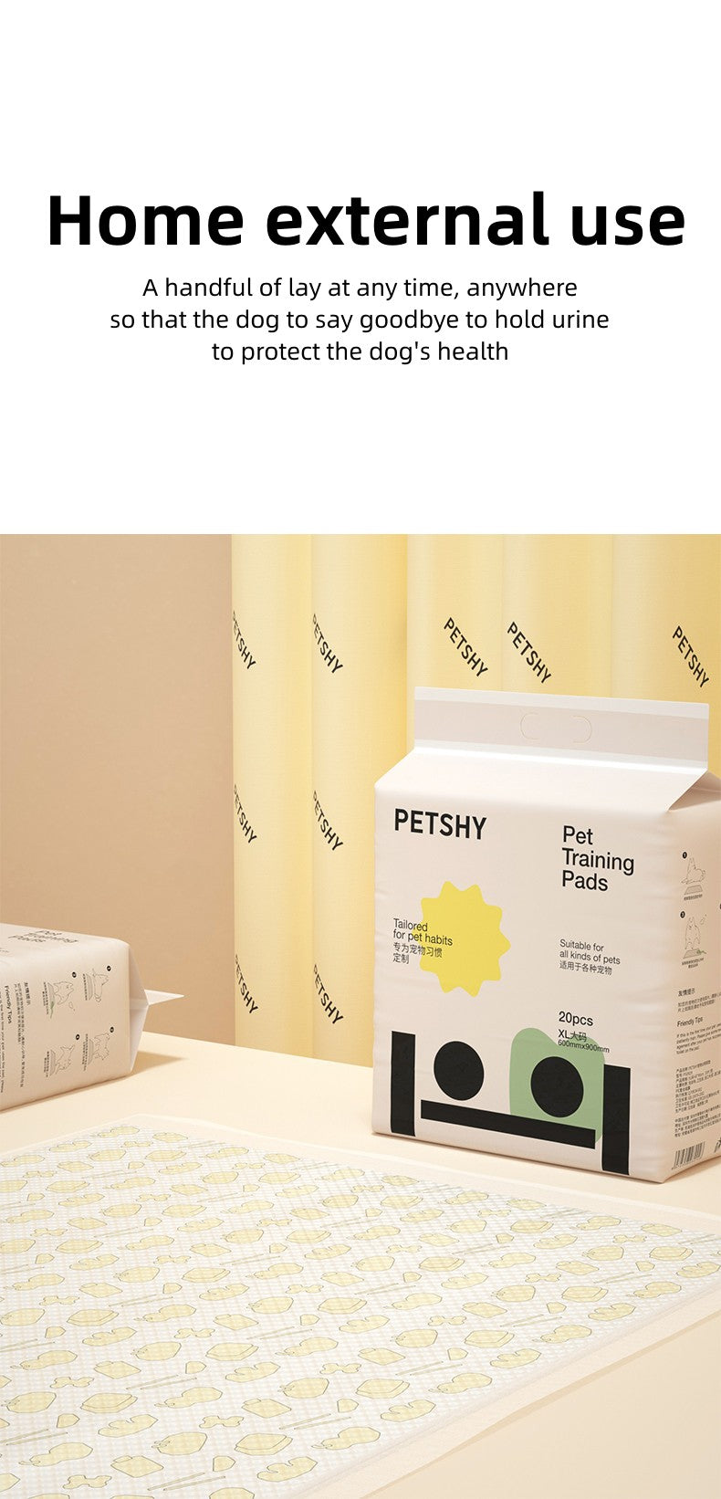 PETSHY Pet Training Urine Pads