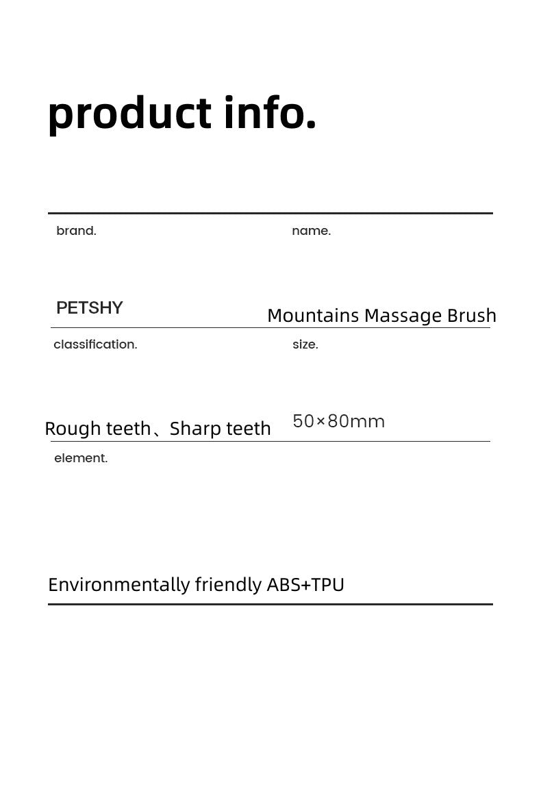 PETSHY Mountains Massage Brush