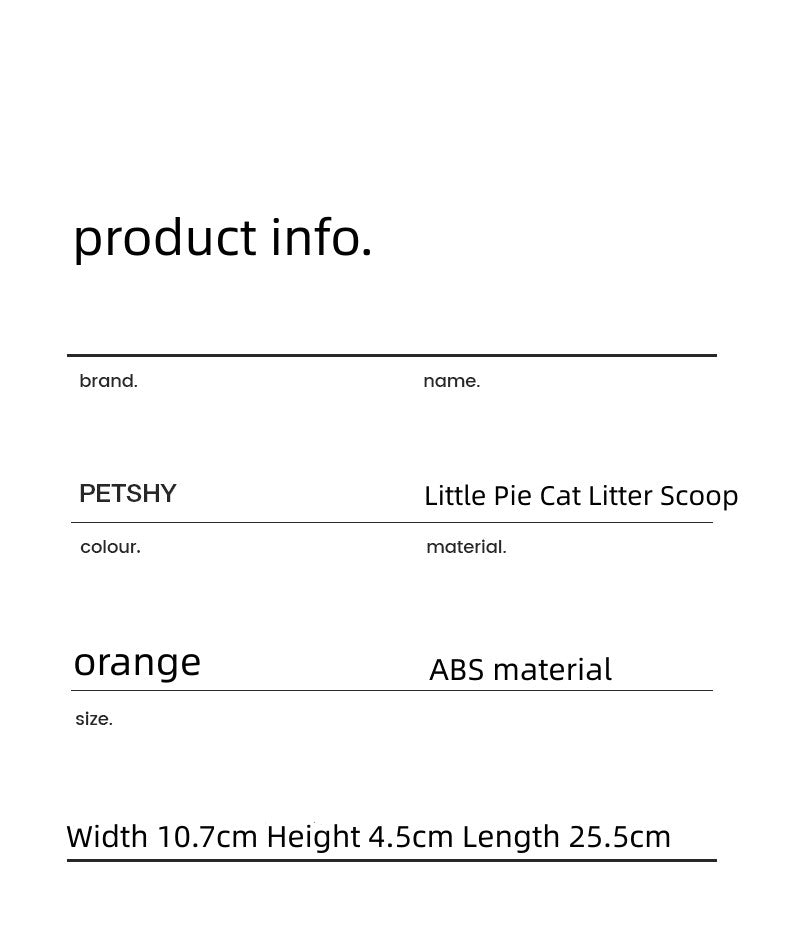 PETSHY Little Pie Cat Litter Scoop